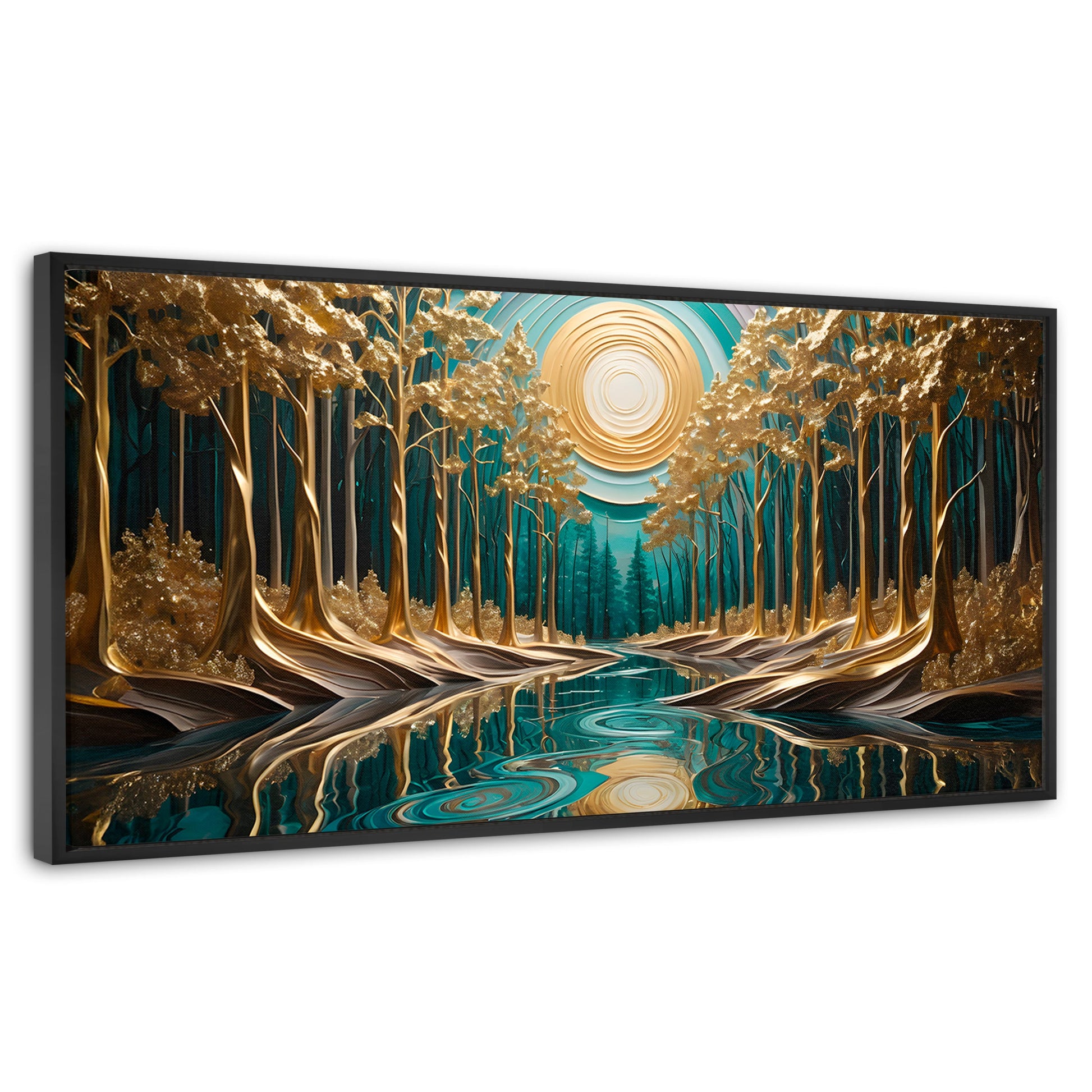 Cuadros Decorativos Canvas Revolution | Rio Calma Dorado | Panoramico | Portada