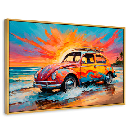 Cuadros Decorativos Canvas Revolution | Rodando Verano | Rectangular | Portada | Marco Dorado