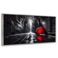 Cuadros Decorativos Canvas Revolution | Rojo Al Viento | Panoramico | Portada | Marco Blanco