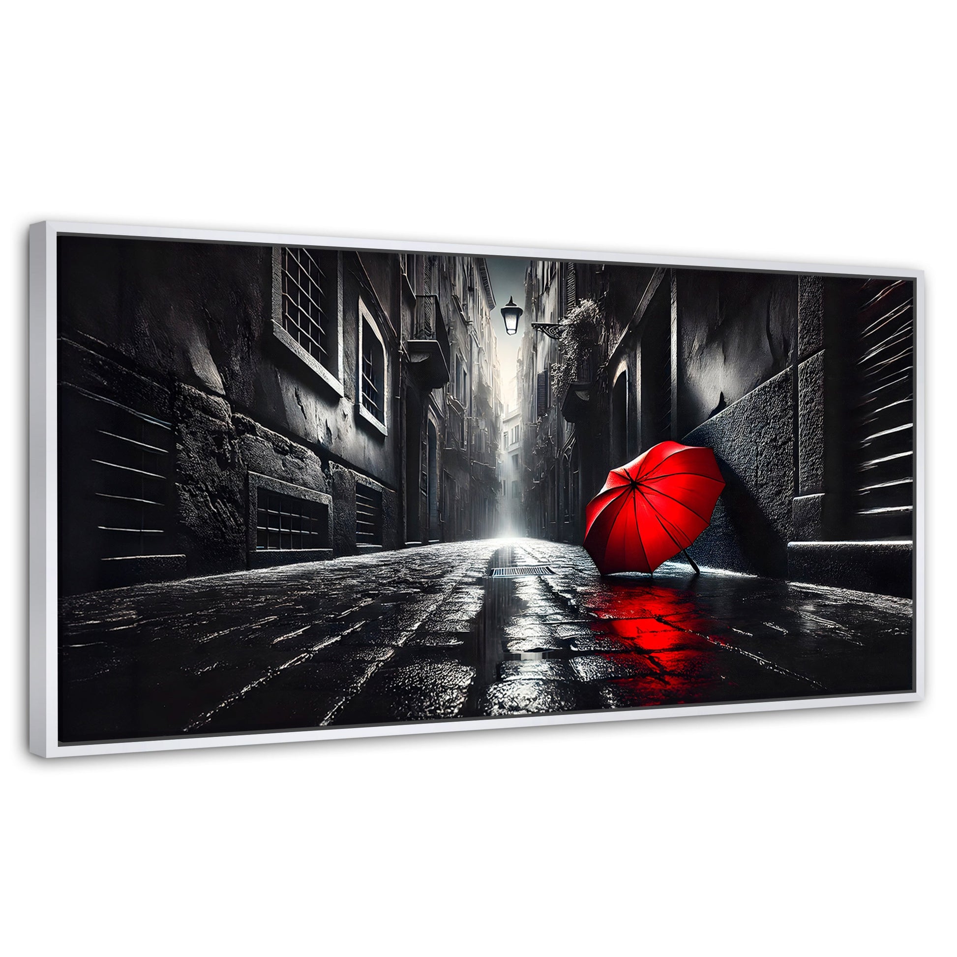 Cuadros Decorativos Canvas Revolution | Rojo Al Viento | Panoramico | Portada | Marco Dorado