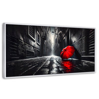Cuadros Decorativos Canvas Revolution | Rojo Al Viento | Panoramico | Portada | Marco Dorado