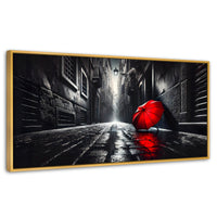 Cuadros Decorativos Canvas Revolution | Rojo Al Viento | Panoramico | Portada | Marco Madera