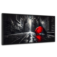 Cuadros Decorativos Canvas Revolution | Rojo Al Viento | Panoramico | Portada | Marco Plateado