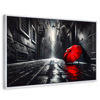 Cuadros Decorativos Canvas Revolution | Rojo Al Viento | Rectangular | Portada | Marco Blanco