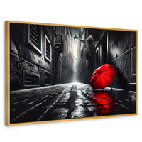 Cuadros Decorativos Canvas Revolution | Rojo Al Viento | Rectangular | Portada | Marco Dorado