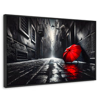 Cuadros Decorativos Canvas Revolution | Rojo Al Viento | Rectangular | Portada | Marco Negro