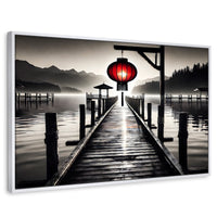 Cuadros Decorativos Canvas Revolution | Rojo En El Muelle | Rectangular | Portada | Marco Blanco