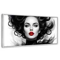Cuadros Decorativos Canvas Revolution | Rojo En Silencio | Panoramico | Portada | Marco Dorado