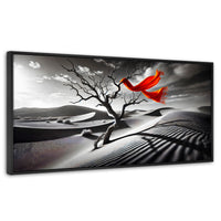 Cuadros Decorativos Canvas Revolution | Rojo Entre Espinas | Panoramico | Portada | Marco Plateado