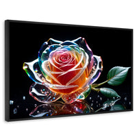 Cuadros Decorativos Canvas Revolution | Rosa Cristal Puro | Rectangular | Portada | Marco Negro