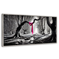 Cuadros Decorativos Canvas Revolution | Rosa Entre Raices | Panoramico | Portada | Marco Blanco