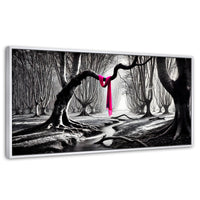 Cuadros Decorativos Canvas Revolution | Rosa Entre Raices | Panoramico | Portada | Marco Dorado