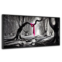 Cuadros Decorativos Canvas Revolution | Rosa Entre Raices | Panoramico | Portada | Marco Plateado