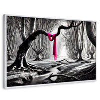 Cuadros Decorativos Canvas Revolution | Rosa Entre Raices | Rectangular | Portada | Marco Blanco
