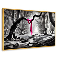 Cuadros Decorativos Canvas Revolution | Rosa Entre Raices | Rectangular | Portada | Marco Dorado