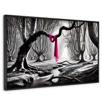 Cuadros Decorativos Canvas Revolution | Rosa Entre Raices | Rectangular | Portada | Marco Negro