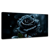 Cuadros Decorativos Canvas Revolution | Rosa Negra Poderosa | Panoramico | Portada | Marco SinMarco