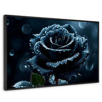 Cuadros Decorativos Canvas Revolution | Rosa Negra Poderosa | Rectangular | Portada | Marco Negro
