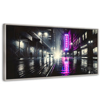 Cuadros Decorativos Canvas Revolution | Rosa Nocturno | Panoramico | Portada | Marco Blanco