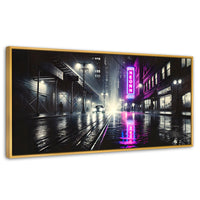 Cuadros Decorativos Canvas Revolution | Rosa Nocturno | Panoramico | Portada | Marco Madera