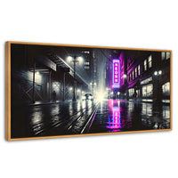 Cuadros Decorativos Canvas Revolution | Rosa Nocturno | Panoramico | Portada | Marco Negro