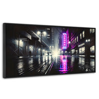 Cuadros Decorativos Canvas Revolution | Rosa Nocturno | Panoramico | Portada | Marco Plateado