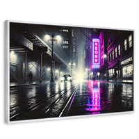 Cuadros Decorativos Canvas Revolution | Rosa Nocturno | Rectangular | Portada | Marco Blanco