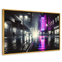 Cuadros Decorativos Canvas Revolution | Rosa Nocturno | Rectangular | Portada | Marco Dorado