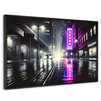 Cuadros Decorativos Canvas Revolution | Rosa Nocturno | Rectangular | Portada | Marco Negro