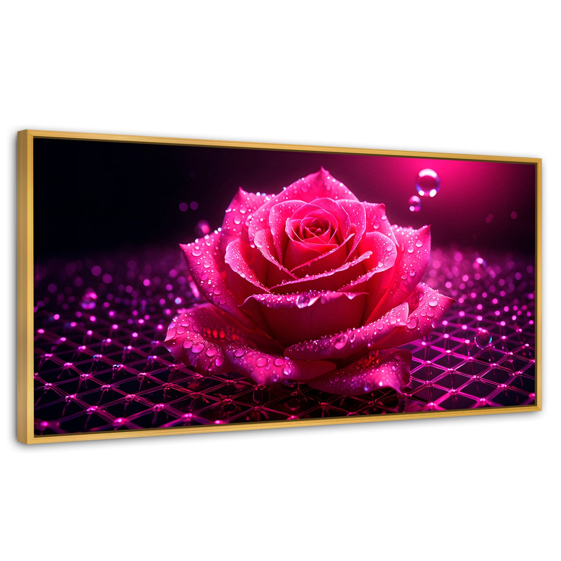 Cuadros Decorativos Canvas Revolution | Rosa Red Eterna | Panoramico | Portada