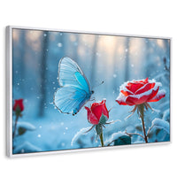 Cuadros Decorativos Canvas Revolution | Rosa Y Fragilidad | Rectangular | Portada | Marco Blanco
