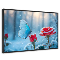 Cuadros Decorativos Canvas Revolution | Rosa Y Fragilidad | Rectangular | Portada | Marco Negro