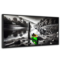 Cuadros Decorativos Canvas Revolution | Rumbo Del Agua | Panoramico | Portada | Marco Plateado