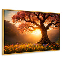 Cuadros Decorativos Canvas Revolution | Serenidad Floral | Rectangular | Portada | Marco Dorado