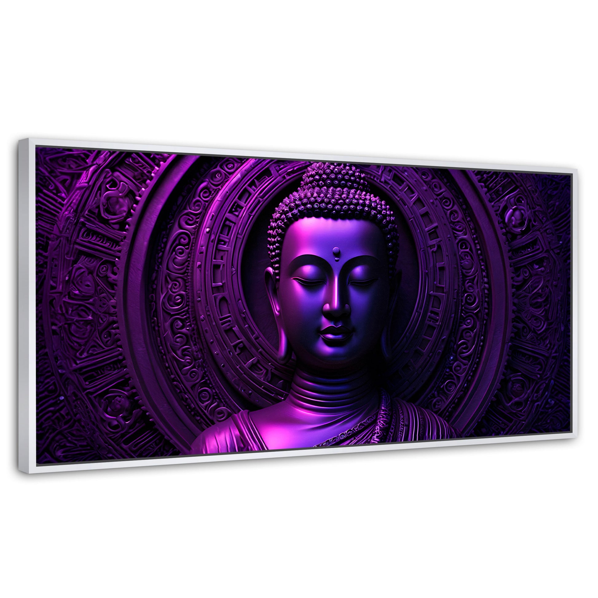 Cuadros Decorativos Canvas Revolution | Sinfonia Purpura | Panoramico | Portada | Marco Dorado
