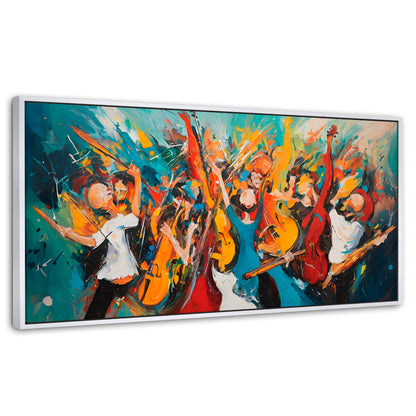 Cuadros Decorativos Canvas Revolution | Sinfonia Vibrante | Panoramico | Portada | Marco Blanco