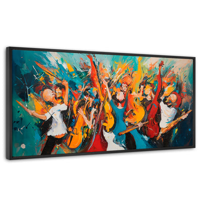 Cuadros Decorativos Canvas Revolution | Sinfonia Vibrante | Panoramico | Portada | Marco Negro