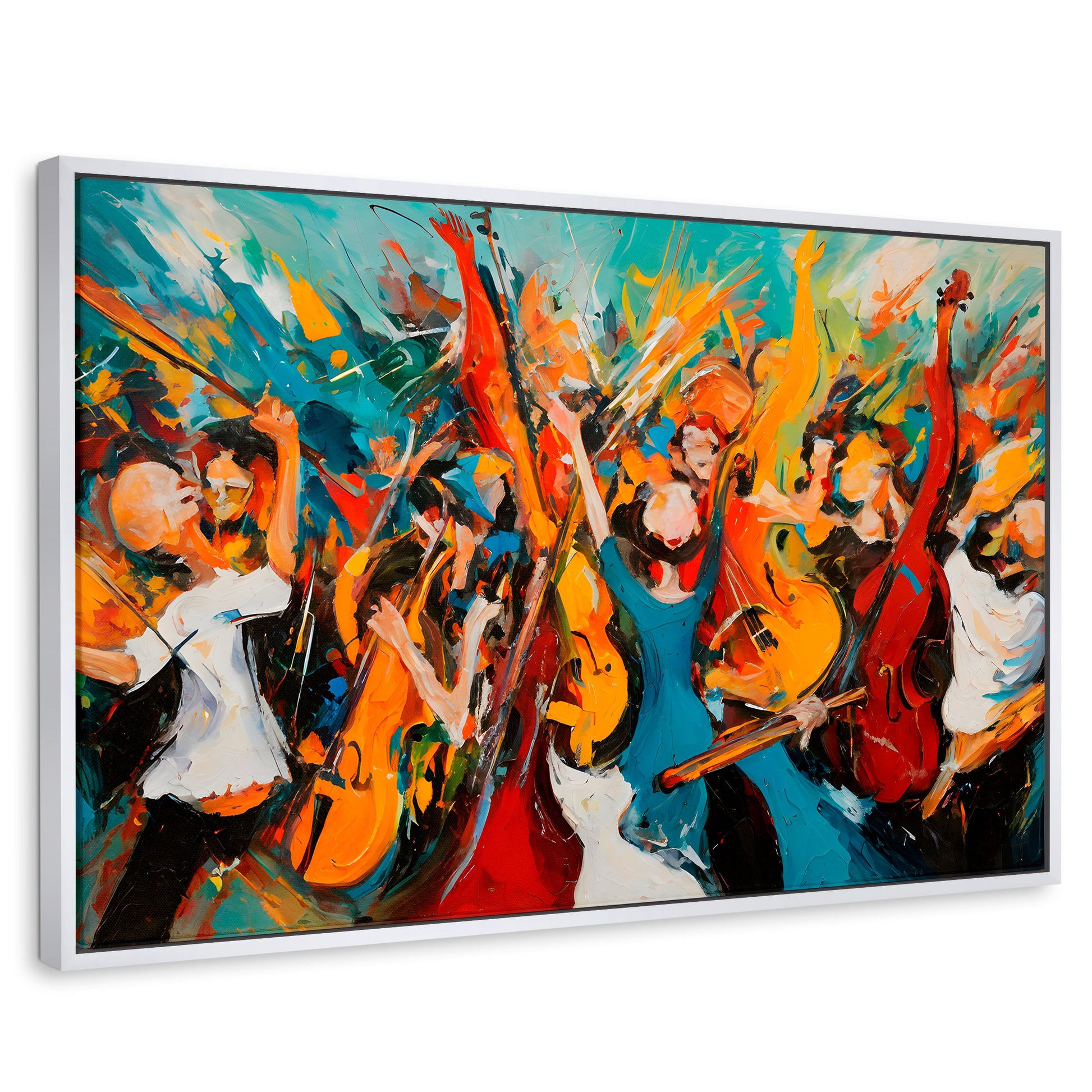 Cuadros Decorativos Canvas Revolution | Sinfonia Vibrante | Rectangular | Portada | Marco Blanco