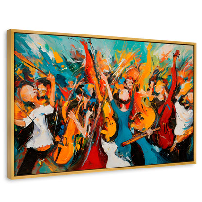 Cuadros Decorativos Canvas Revolution | Sinfonia Vibrante | Rectangular | Portada | Marco Dorado