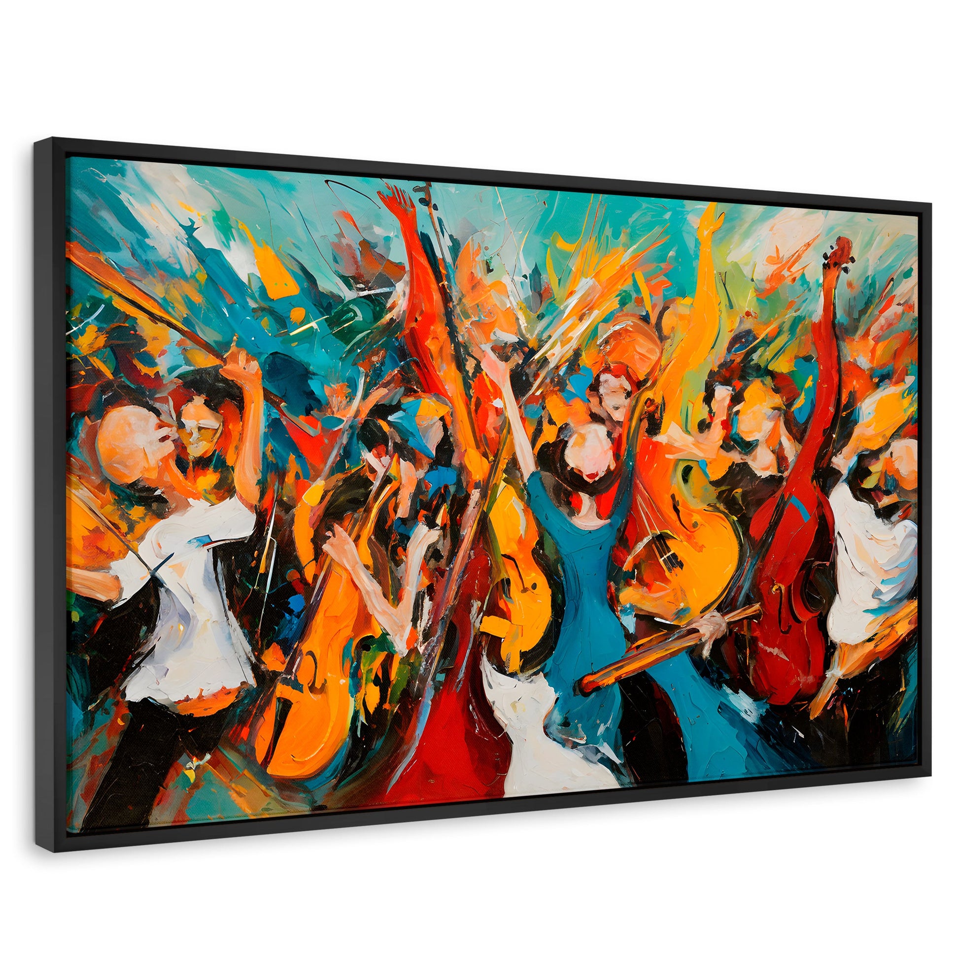 Cuadros Decorativos Canvas Revolution | Sinfonia Vibrante | Rectangular | Portada | Marco Negro