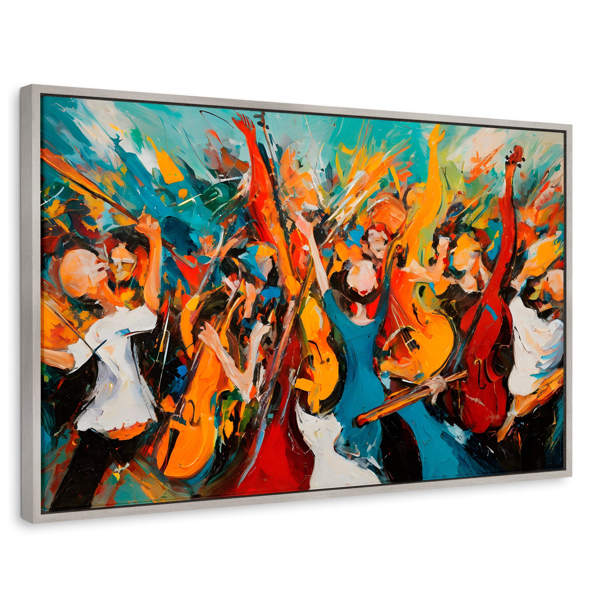 Cuadros Decorativos Canvas Revolution | Sinfonia Vibrante | Rectangular | Portada | Marco Plateado