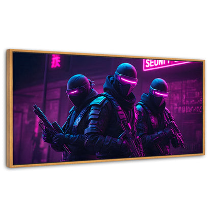 Cuadros Decorativos Canvas Revolution | Soldado Cyberpunk | Panoramico | Portada