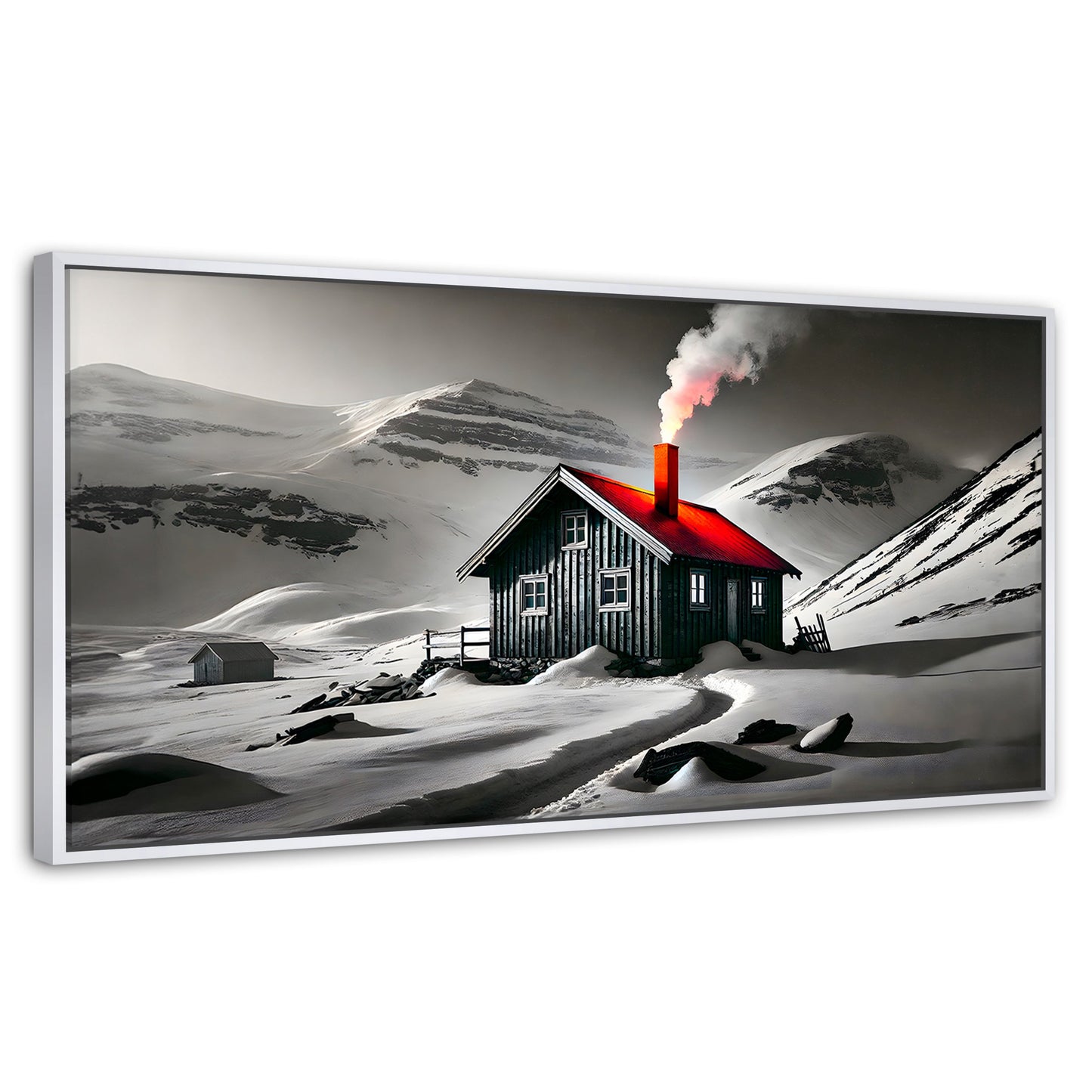 Cuadros Decorativos Canvas Revolution | Techo En Fuego | Panoramico | Portada | Marco Dorado