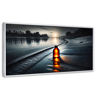 Cuadros Decorativos Canvas Revolution | Tesoro De Playa | Panoramico | Portada | Marco Dorado