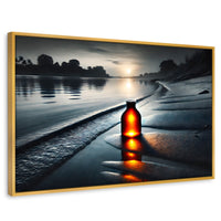 Cuadros Decorativos Canvas Revolution | Tesoro De Playa | Rectangular | Portada | Marco Dorado