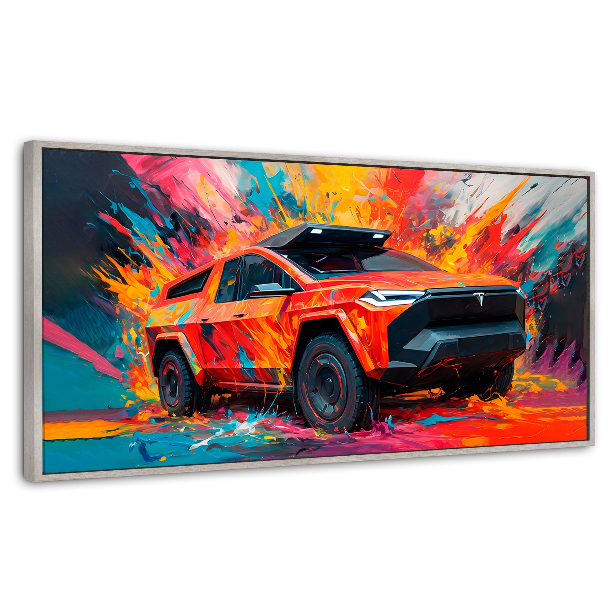 Cuadros Decorativos Canvas Revolution | Truck In Colors | Panoramico | Portada