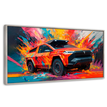 Cuadros Decorativos Canvas Revolution | Truck In Colors | Panoramico | Portada