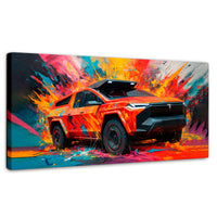 Cuadros Decorativos Canvas Revolution | Truck In Colors | Panoramico | Portada