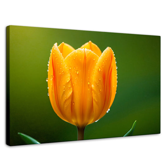 Cuadros Decorativos Canvas Revolution | Tulipan En Verde | Rectangular | Portada | Marco SinMarco