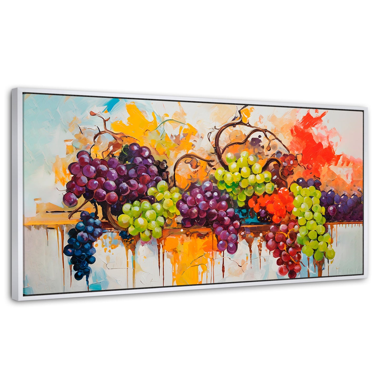Cuadros Decorativos Canvas Revolution | Uvas Coloridas | Panoramico | Portada